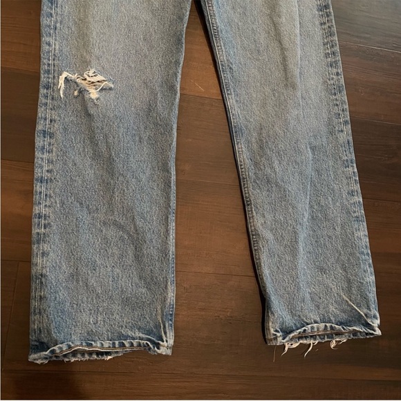 AGOLDE 90s Pinch Waist Denim Jeans in Abstract Blue 30 - Picture 5 of 9